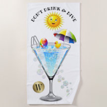 Don't Drink and DIVE Beach Towel