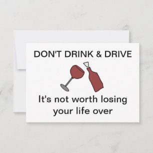 Don't drink & drive Card