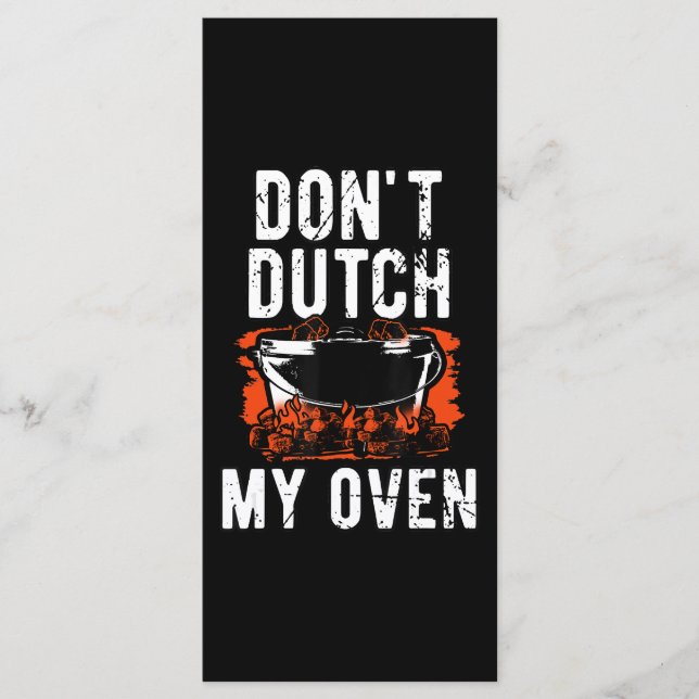 Dont Dutch My Oven - Funny Grill and BBQ Menu (Front)