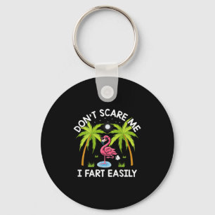 Don't E Me I Fart Easily Funny Flamingo Lover Keychain