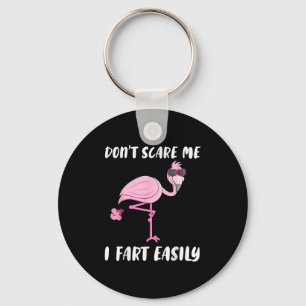 Don't E Me I Fart Easily Funny Flamingo Lover  Keychain