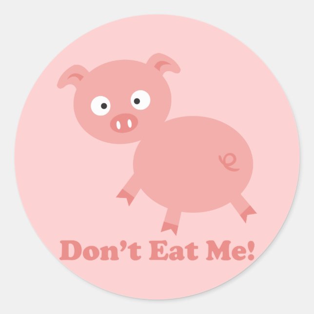 Don't Eat Me Classic Round Sticker (Front)