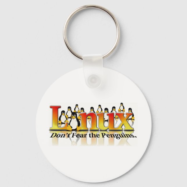 Don't Fear The Penguin Keychain (Front)
