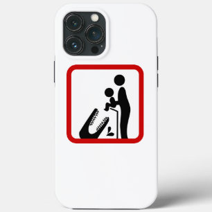 Don't Feed Baby To The Crocodile Zoo Sign iPhone 13 Pro Max Case