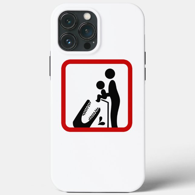 Don't Feed Baby To The Crocodile Zoo Sign Case-Mate iPhone Case (Back)