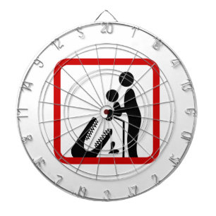 Don't Feed Baby To The Crocodile Zoo Sign Dartboard