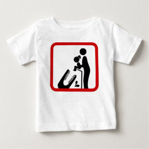 Don't Feed Daughter To The Crocodile Zoo Sign Baby T-Shirt