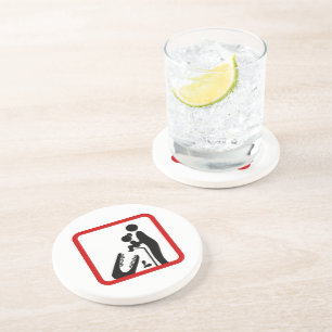 Don't Feed Daughter To The Crocodile Zoo Sign Coaster