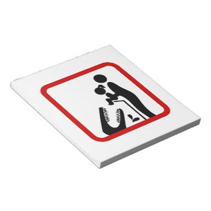 Don't Feed Daughter To The Crocodile Zoo Sign Notepad