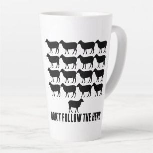 Don't Follow the Herd of Sheep - Be Yourself Latte Mug