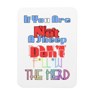 Don't Follow The Herd White Refrigerator Magnet