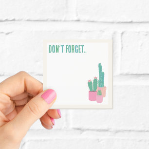 Don't Forget Plant Lady Sticky Notes