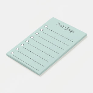 Don't Forget Post It Notes
