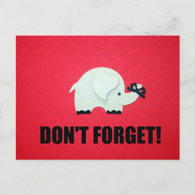 Don't forget! postcard (Front)