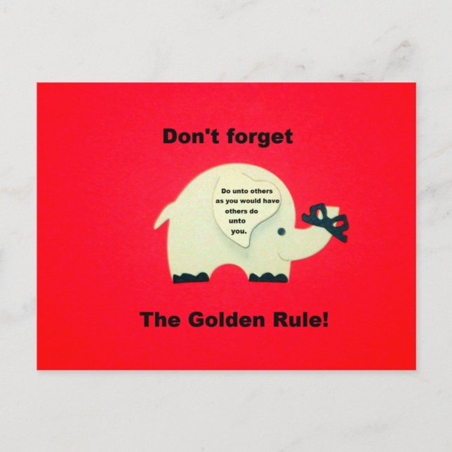 Don't forget the Golden Rule Postcard (Front)