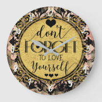 Don't Forget to Love Yourself Black Marble Swirl