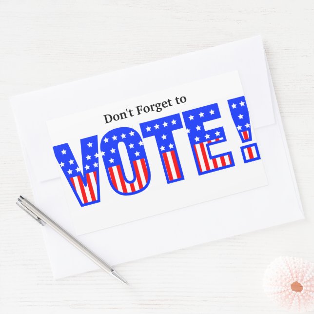 Don't Forget to Vote! Sticker (Envelope)