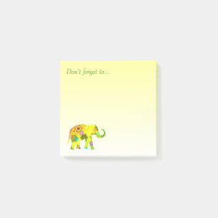 Don't forget to... with beautiful elephant post-it notes