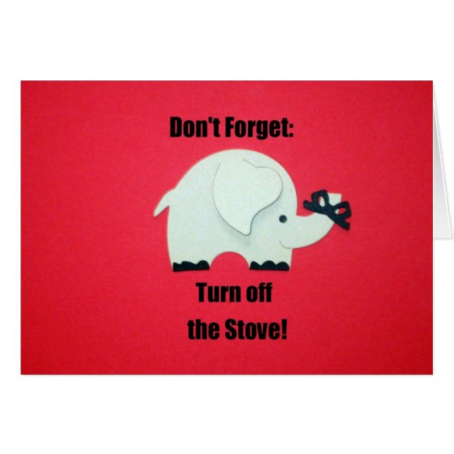 Don't forget: Turn off the stove! (Front Horizontal)
