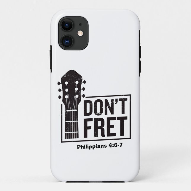 Don't fret (Philippians 4:6-7) Guitar  Case-Mate iPhone Case (Back)