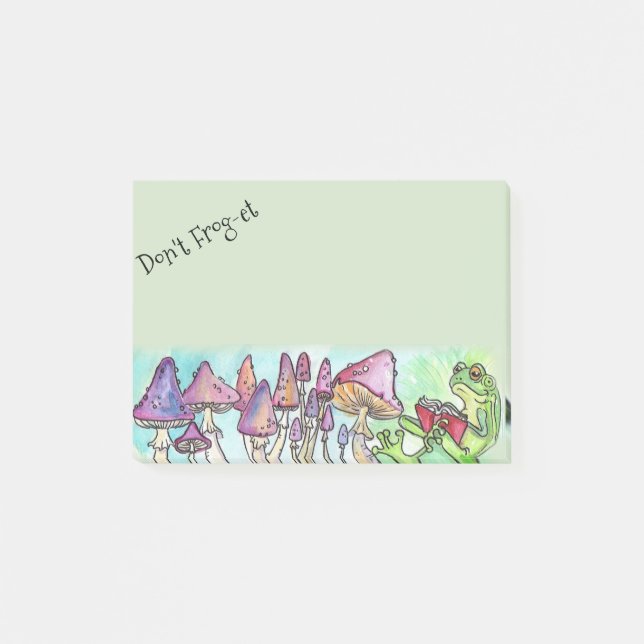 Don't Frog-et storybook frog reading Post-it Notes (Front)