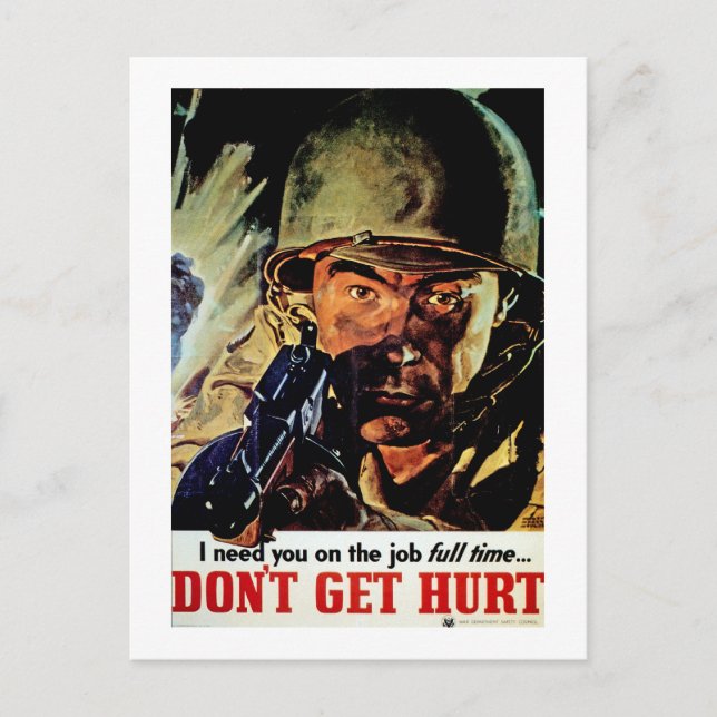 Don't Get Hurt Postcard (Front)