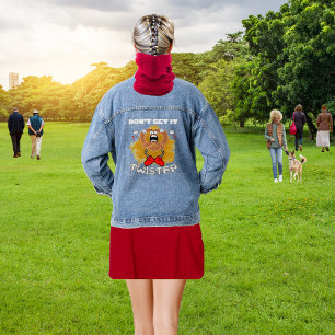 Don't Get It Twisted Angry Pretzel Denim Jacket