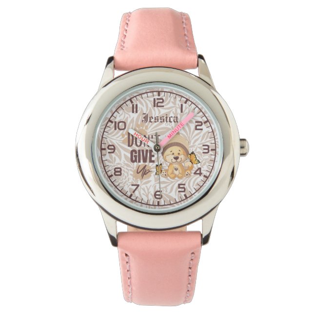 Don't give up | Cute Lion | Affirm and motivation Watch (Front)