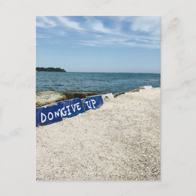 "Don't Give Up on Rocks at Put-in-Bay" Card (Front)