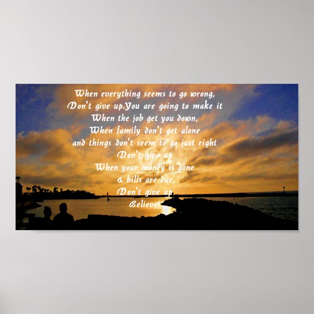 Don't give up!_ poster (Front)