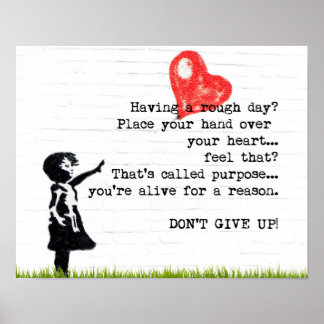 Don't Give Up Poster Encouragement Quote