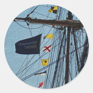 Don't Give Up The Ship Flag Sticker