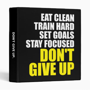 Don't Give Up - Workout Motivational Binder