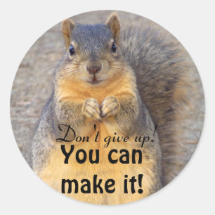 Don't give up!-You can make it_ Classic Round Sticker