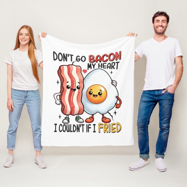 Dont Go Bacon My Heart Fleece Blanket (In Situ)
