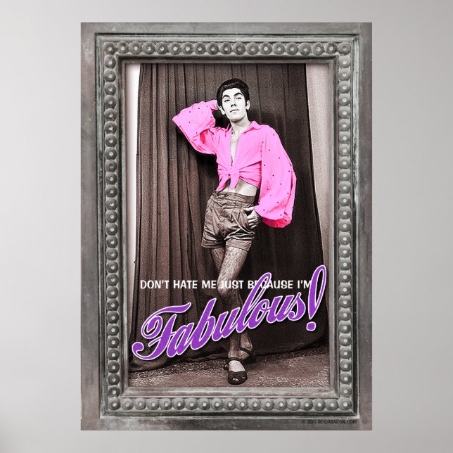 Don't Hate Me Just Because I'm Fabulous [poster] Poster (Front)