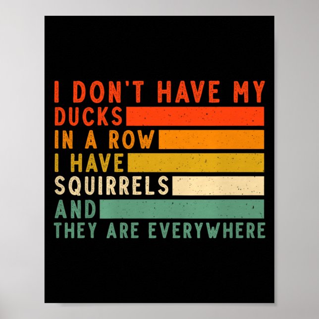 Dont Have Ducks In A Row I Have Squirrels Everywhe Poster (Front)