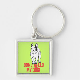 Don't hello my dog! keychain