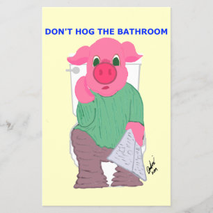 Don't Hog the Bathroom Flyer