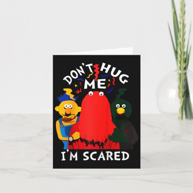 Don't Hug Me I'm Eds Funny Saying Sarcasm Raglan B Card (Front)