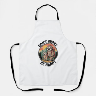 Don't Hurry, Be Happy Official Sloth Hiking Team Apron