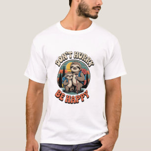 Don't Hurry, Be Happy Sloth Hiking Team T-Shirt