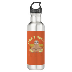 Dont Hurry Be Happy Sloth Yoga Men Women Funny Slo 710 Ml Water Bottle