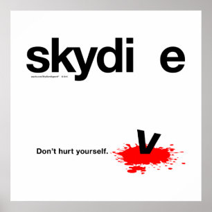 Don't Hurt Yourself Skydiver Poster