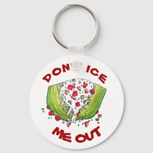 DON'T ICE ME OUT Funny Iceberg Lettuce Wedge Salad Keychain