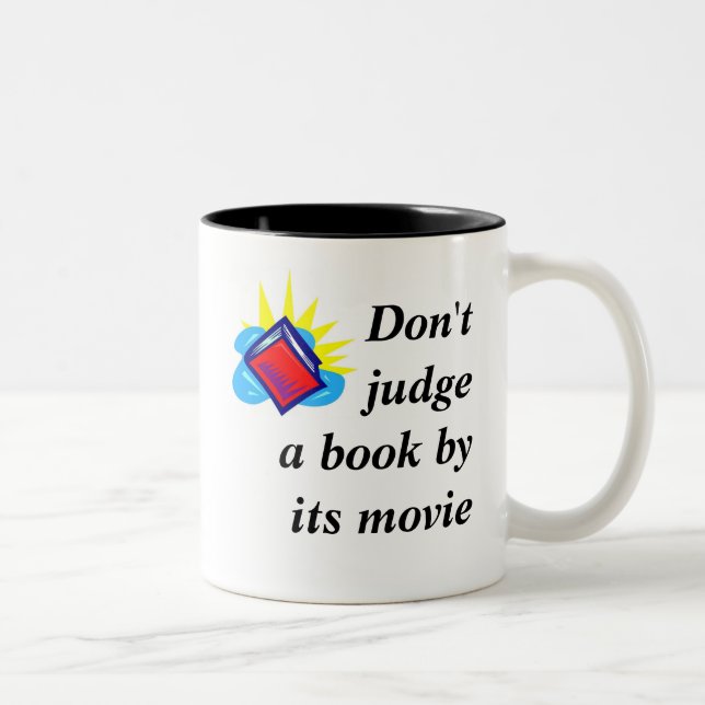 Don't judge a book by its movie Two-Tone coffee mug (Right)
