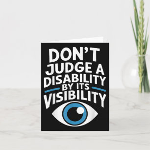Dont Judge A Disability Teacher Awareness _1  Card
