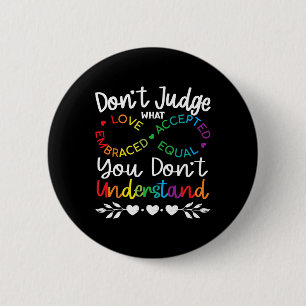 Don't Judge Be Understand Infinity Pride Autistic 2 Inch Round Button