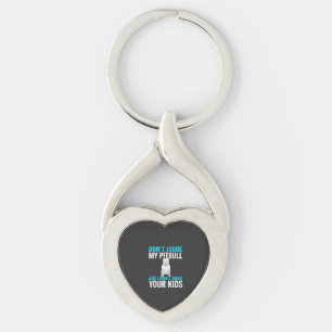 Don't Judge My Pitbull Funny Dog Keychain