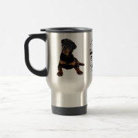 Dont Judge My Rottie Puppy Dog Cute Rottweiler Cof